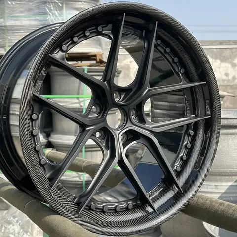 맞춤형 탄소 섬유 단조 휠, 알루미늄 합금 림, Bmw 5x112 승용차 바퀴, 2 피스, 20 21 22 인치