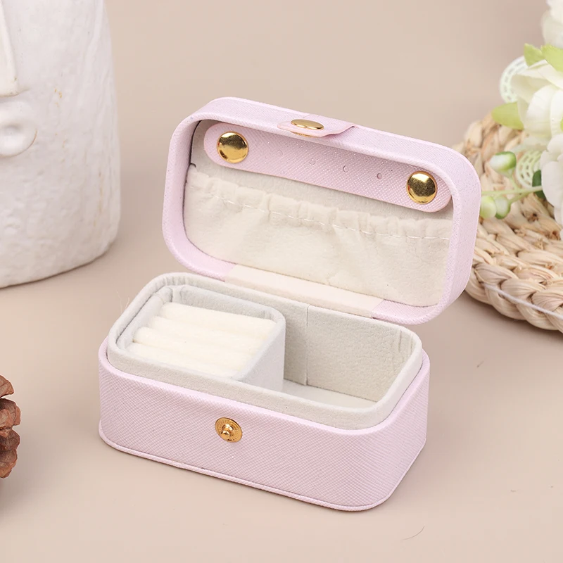 

Черная, розовая, красная, белая портативная шкатулка для драгоценностей, подарок на день Святого Валентина, шкатулка для драгоценностей из искусственной кожи, простое кольцо, ожерелье, серьги для хранения