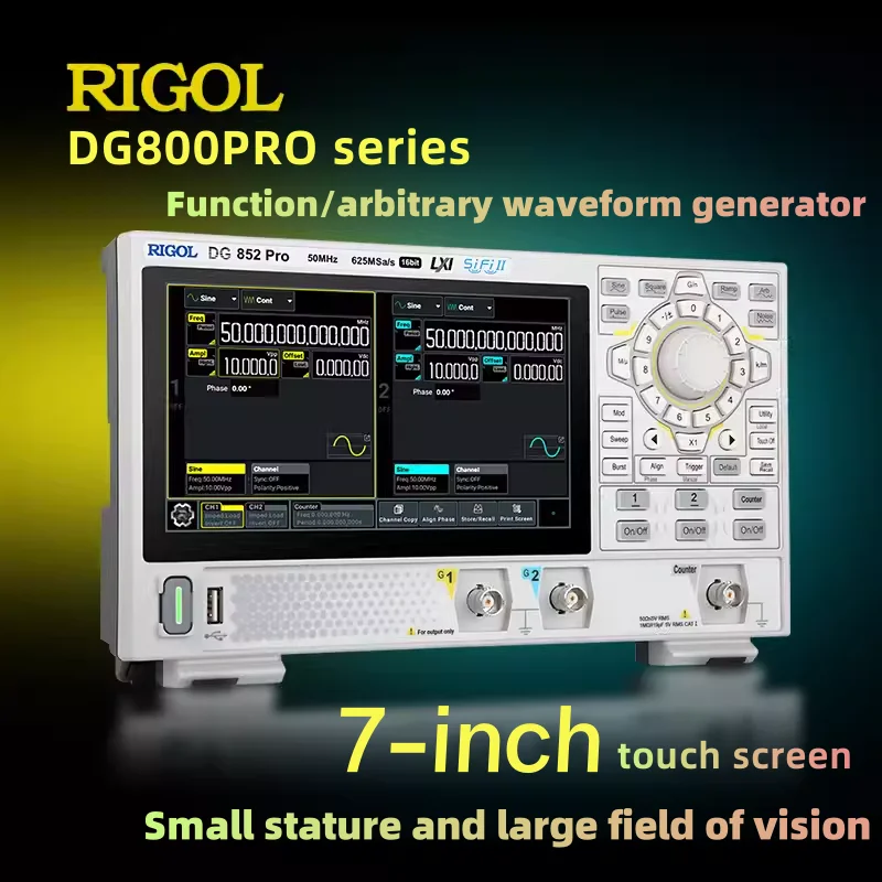 Rigol DG821 Pro/DG822 Pro/DG852 Pro- 25/25/50MHz Function / Arbitrary Waveform Generator 1/2/2 Channel 7\