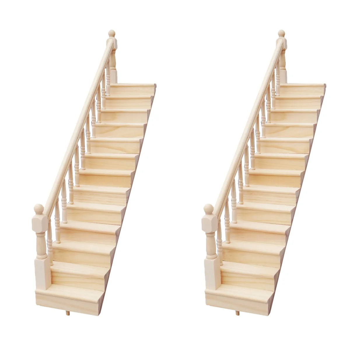 

2 Sets Simulation Stairs Kids Play Toy Lovely Staircase Bulk Decorative Model Mini Wooden Children