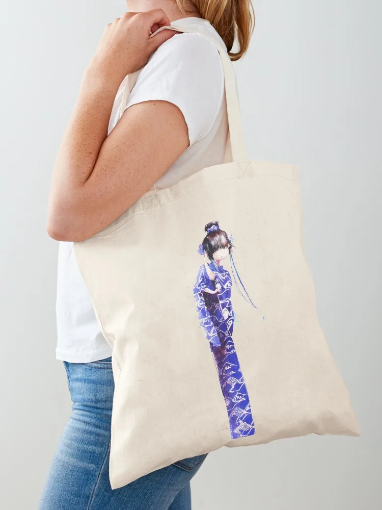 

Japanese girl with blue swans Tote Bag tote bags cloth bags canvas tote bag Canvas Shopper handbag