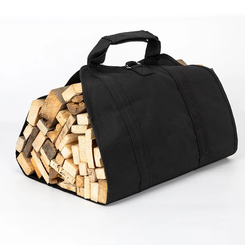 

Handheld Firewood Storage Bag, Portable Durable Canvas Logging Bag, Multifunctional Firewood Tool