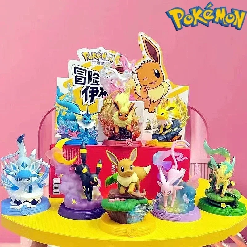 In Stock Pokemon Figure Eeveelution Figure Sylveon Vaporeon Anime Figure Eeveelution Figure Model Toy Gift