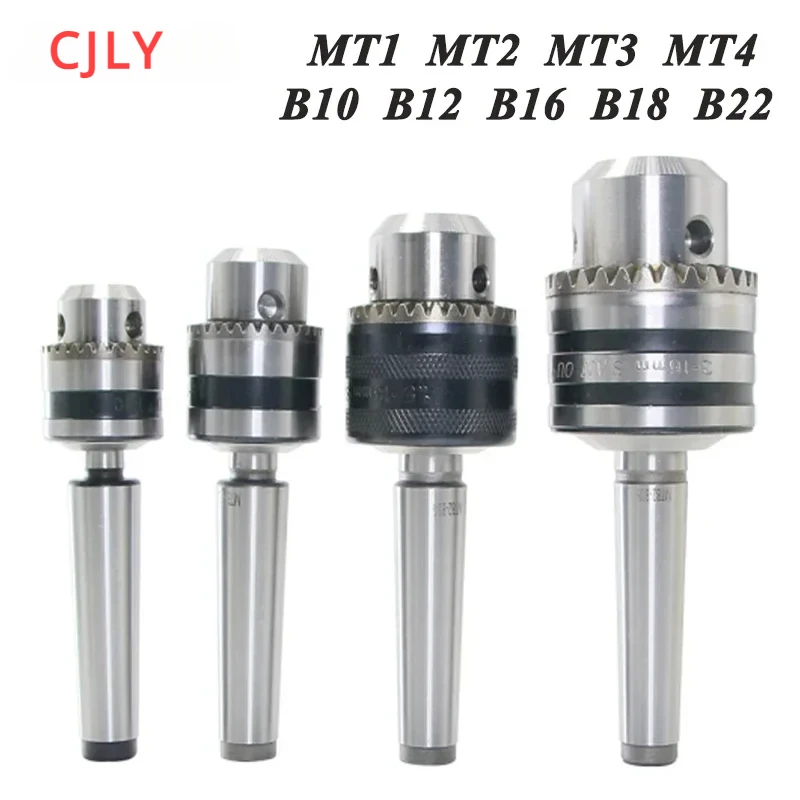 1Set MT2 MT3 MT4 B10 B12 B16 B18 Pull back Morse thread shank Drill Chuck Arbor Lathe CNC drill machine tool holder M10 M12 M16