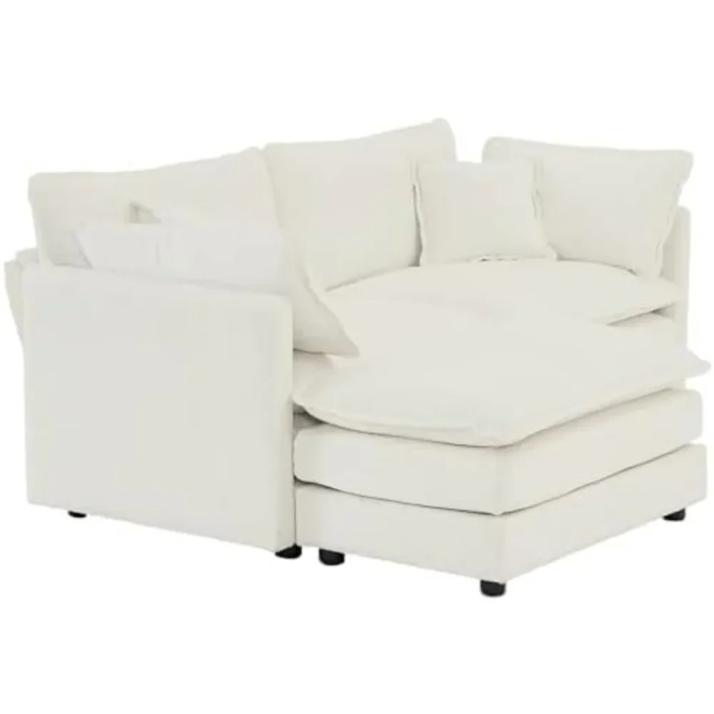 Deep Seat Sectional Sofa Cloud Couch, 76.7\