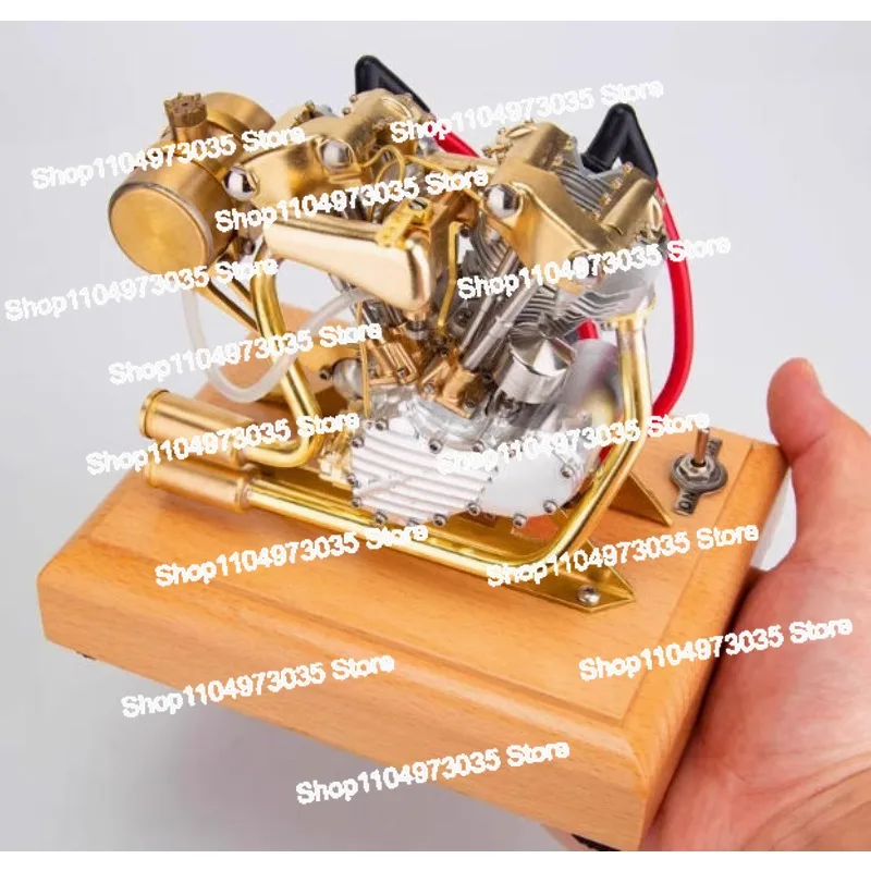 

Motorcycle Engine Startable Model Stainless Steel Metal Mini Mini Engine Starter Toy