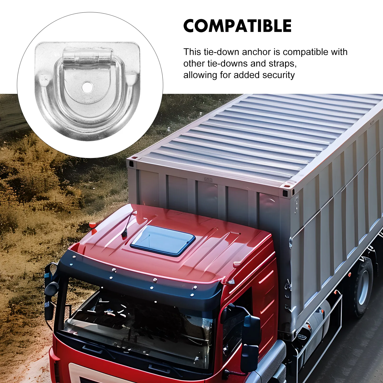 

Truck Cargo Tie Down Anchors Heavy Duty Steel D Rings Pickup Accessories Trailer On Truck Bed Tie Downs Cargo