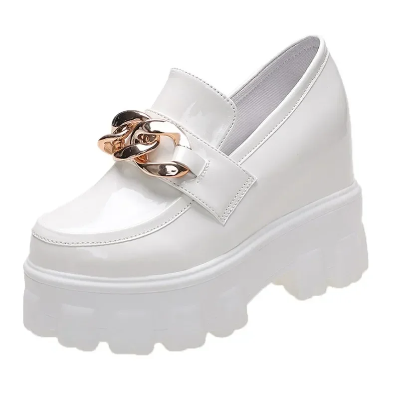 

Женские туфли-оксфорды 10 см, 2025 г., женские туфли на плоской подошве в стиле Лолиты, женские весенние женские лоферы на платформе, винтажные мягкие слипоны