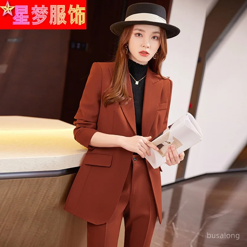 

Autumn High Sense Suit Female 2022 New Business Business Temperament Fashion Tailored Suit Formal Suit Work Clothes Female