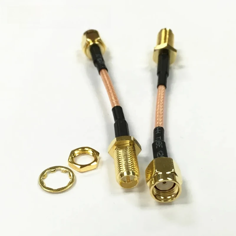 

10 шт. RP SMA «папа» к RP SMA «мама» RF коаксиальный переборка обжимной разъем RG316 коаксиальный кабель перемычка косичка 5 см 10 см 15 см 20 см