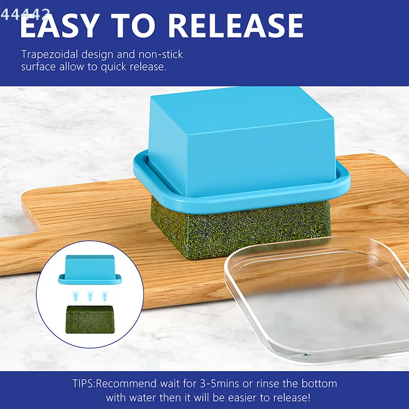 

Reusable Food Storage And Meal Prep Container Large Silicone Freezing Tray with Plastic Lid Easy Release Stackable Ice Molds