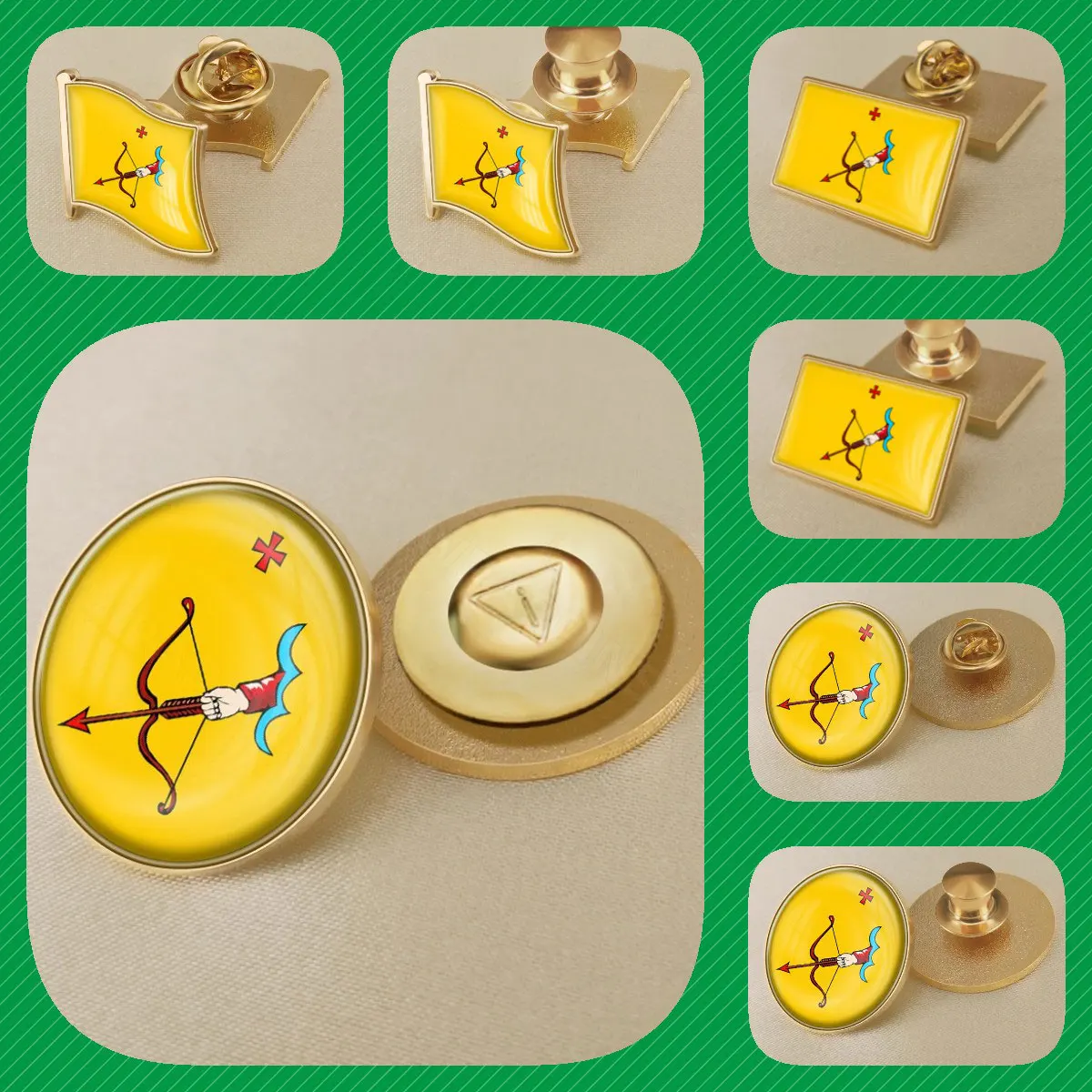 Coat of Arms of Kirov Oblast of Russian Federation Flag Lapel Pins Broochs Badges - Image 2