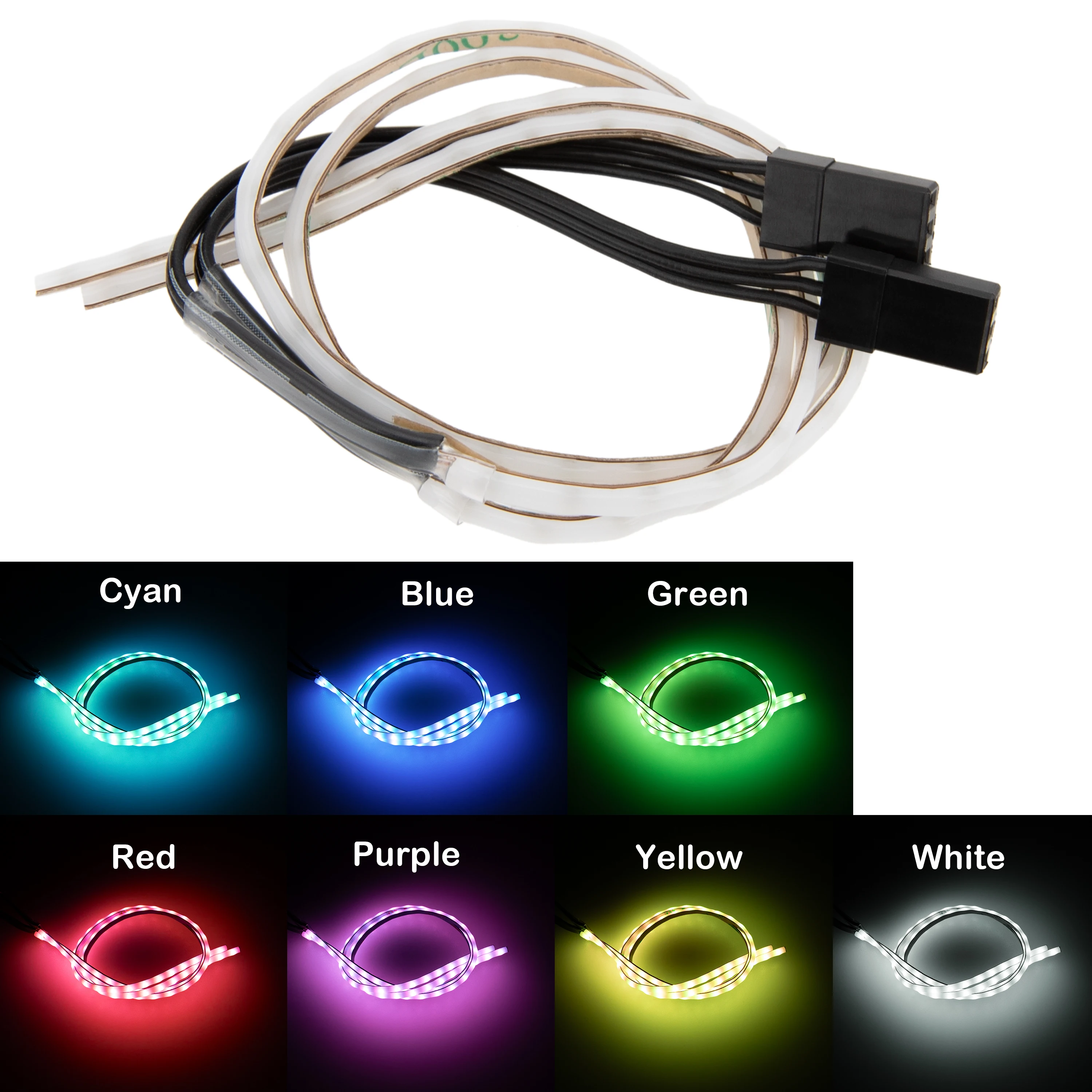 MEUS RACING RC LED Lights Whip Light Strip Cuttable for Axial SCX24 Traxxas TRX4M 1/24 1/18 RC Crawlers Upgrades