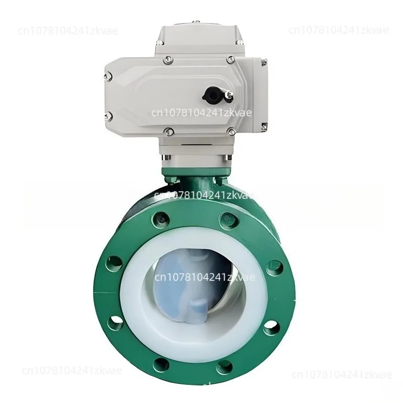 D941F46-16CDN50-DN1000 Electric Cast Steel Lining Fluorine Flange Butterfly Valve Runner Lining