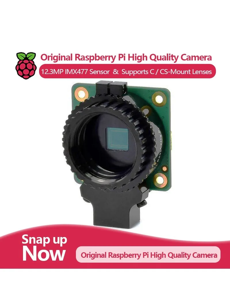 Oryginalna kamera Raspberry Pi wysokiej jakości, czujnik IMX477 12,3 MP, wysoka czułość, obsługuje obiektywy z mocowaniem C i CS — zdjęcie produktu 6