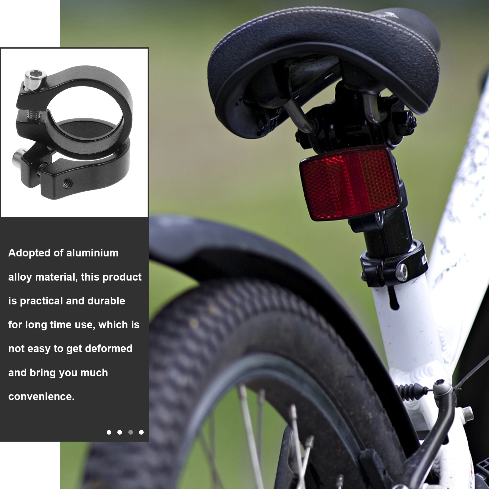 

2Pcs Seat Post Clamp Aluminium Alloy Bike Seatpost Tube Clip for Bicycle Metal Seat Fixing Tool Heavy Duty Use