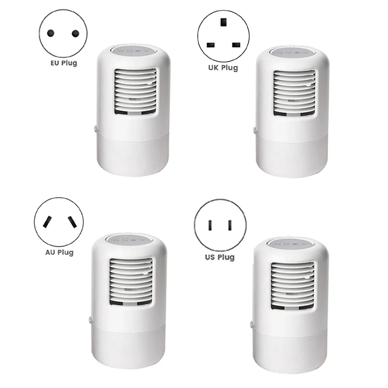 Ventilador de ar condicionado de mesa mini portátil recarregável escritório doméstico colorido luz ambiente spray ventilador