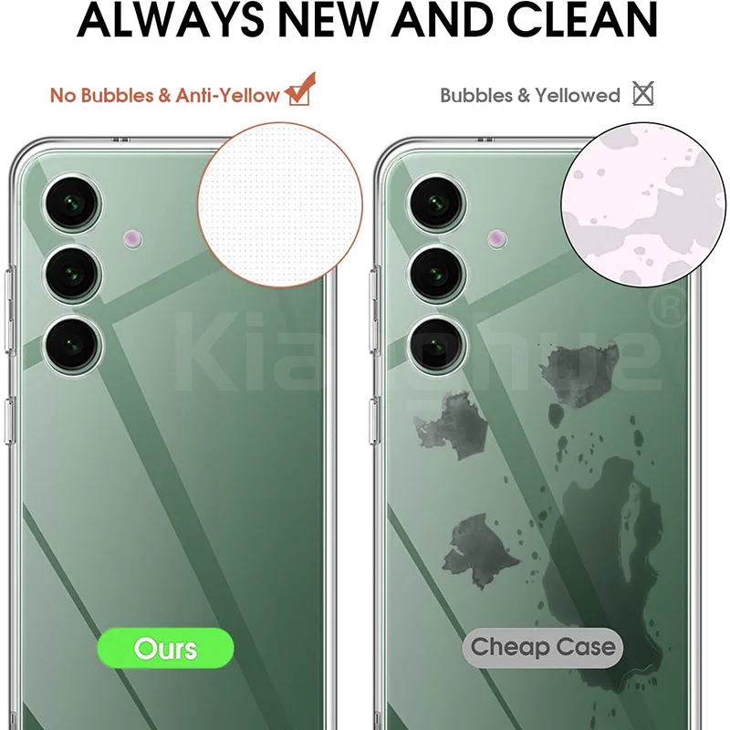Ultra Thin Transparent TPU Case For Samsung Galaxy S24 Ultra Plus Solid Color Silicone Soft Shell Bumper Outer casing funda image 2