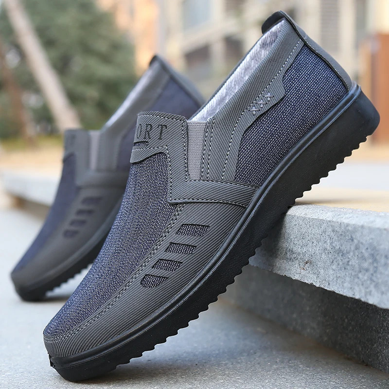 Herren-Freizeitschuhe - Leichte, Atmungsaktive Flachsohle mit PU-Boden, Weiche und Stoßdämpfende Laufschuhe – Detail 18