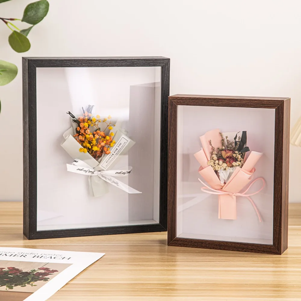 Multi-Size Shadow Box Frame, Natural Wood Display Case