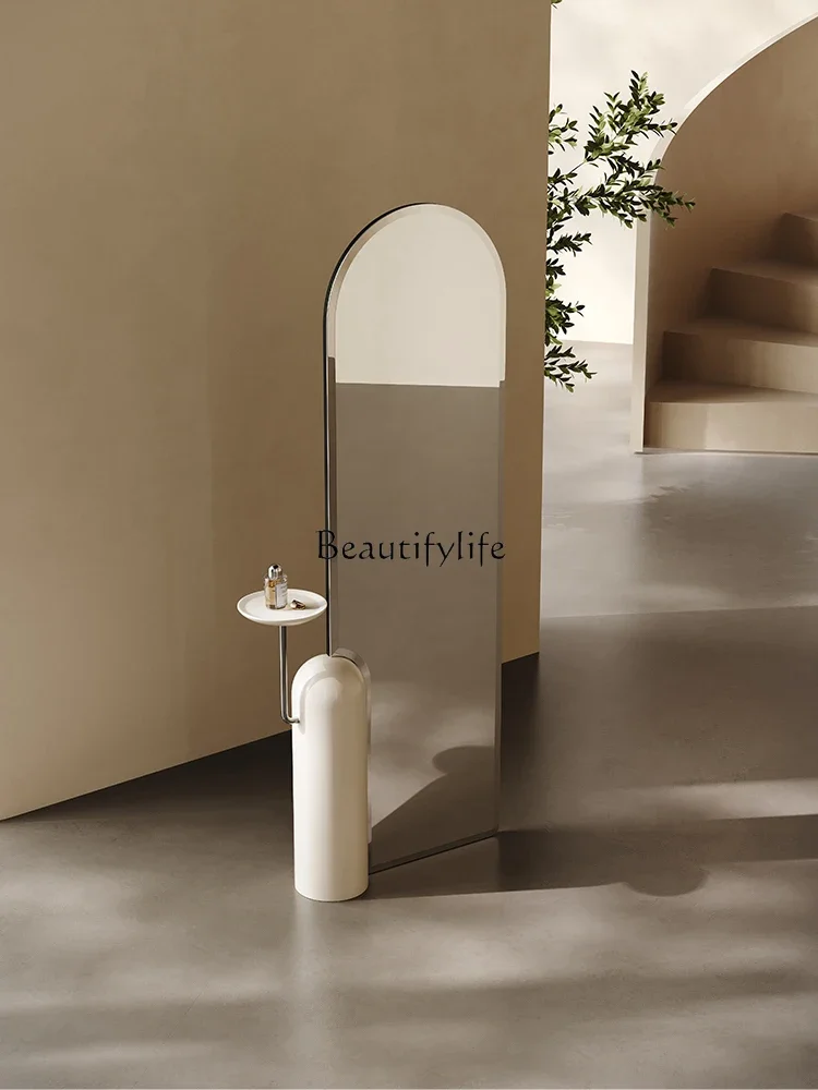 

ls 51 Italian minimalist full-length mirror light luxury high-end bedroom entrance makeup full-body floor mirror