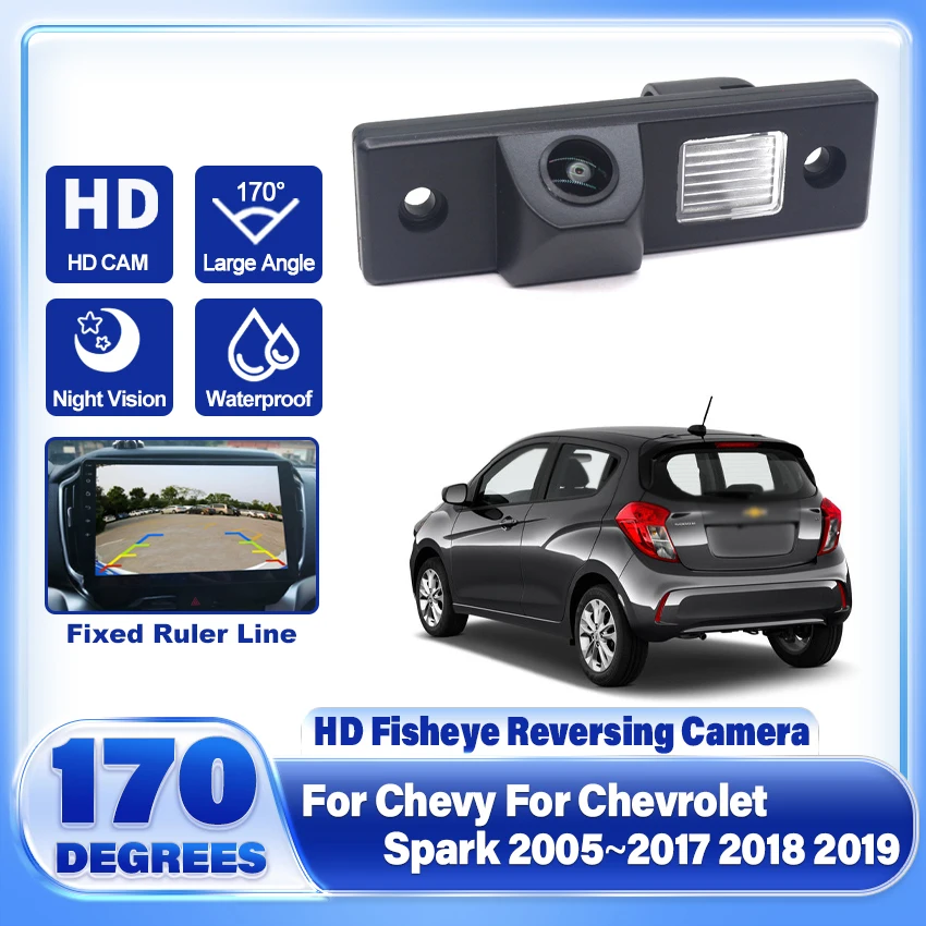 CCD HD Fisheye-Objektiv Rückfahrkamera für Chevy für Chevrolet Spark 2005~2019 Auto-Rückfahrkamera mit Nachtsicht