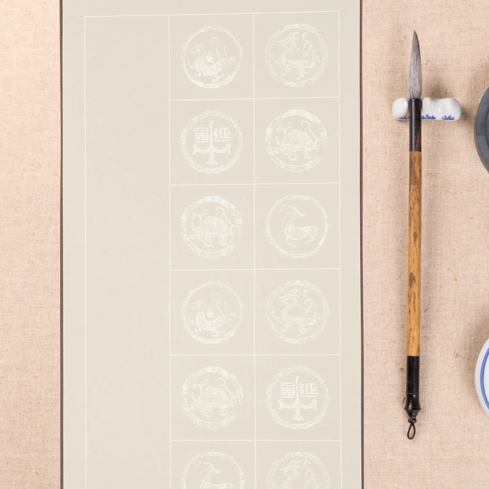 

Rice Paper Scrolls Calligraphy Creation Durable Lightweight Blank Scroll Wall Hanging Home Office Decoration Chinese Painting