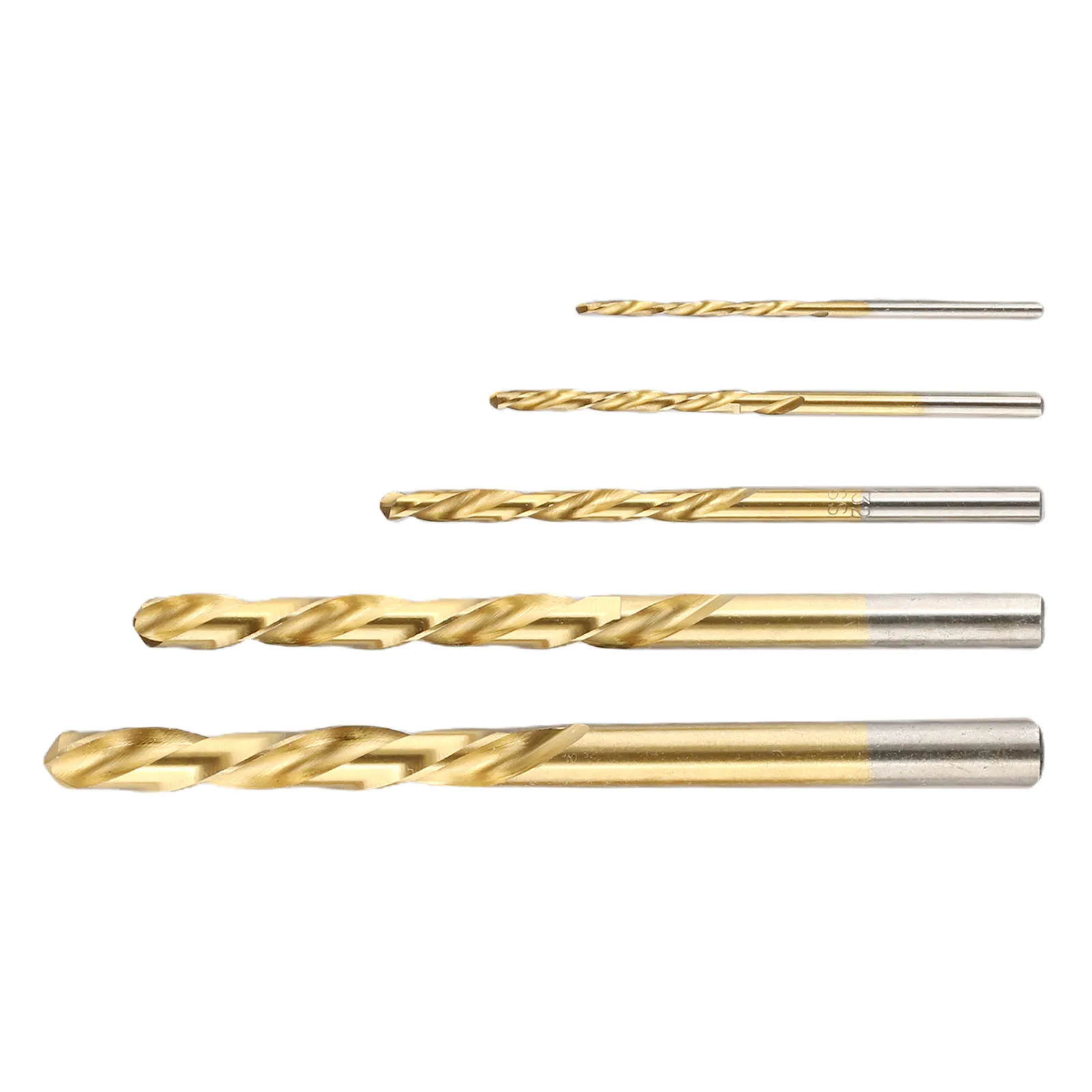 Left Hand HSS Drill Bits, Straight Shank, 5 Different Sizes, Easy Chip Discharge, Scratch Free Holes, Reliable Performance