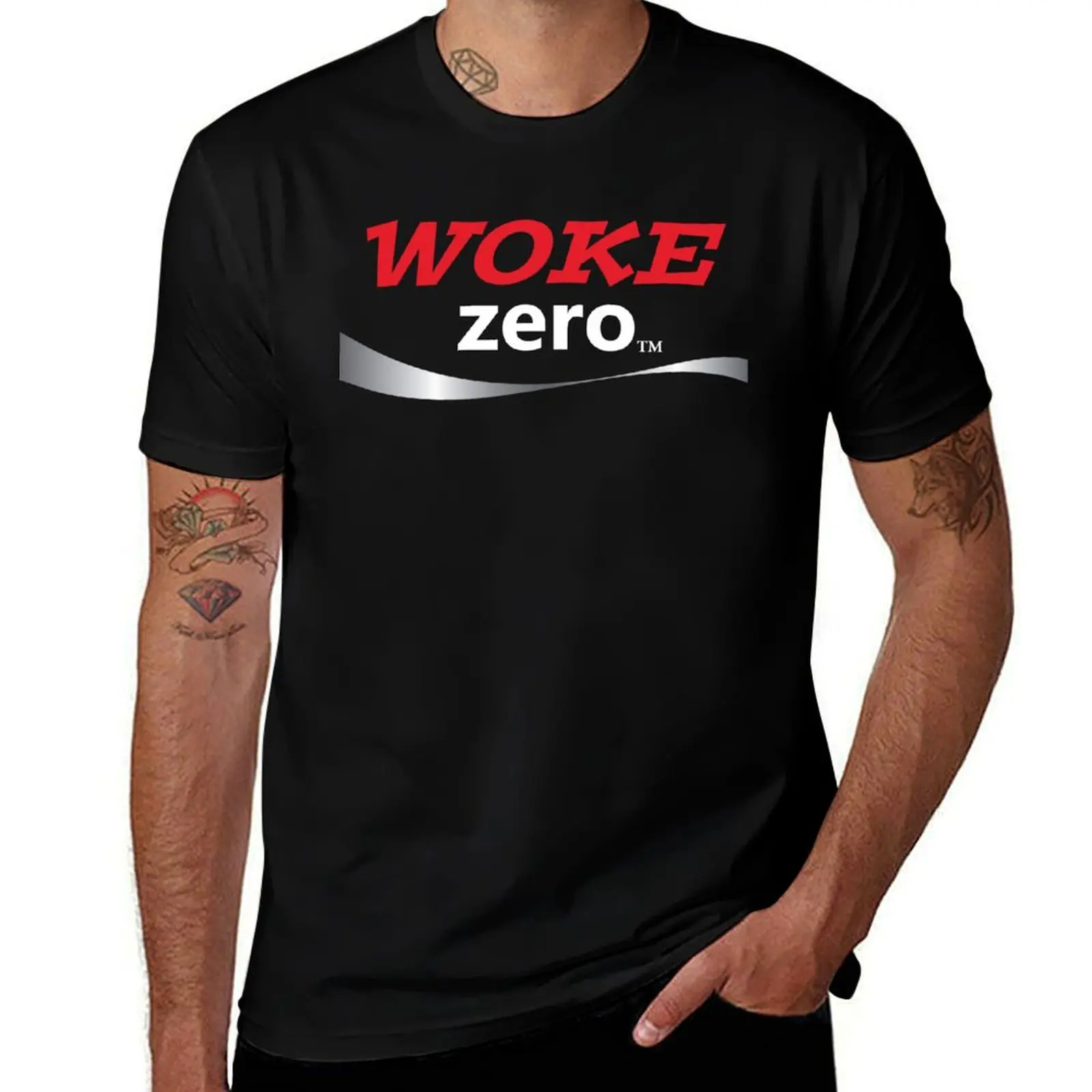

Woke Zero T-Shirt man t shirt football t shirt big and tall t shirts for men