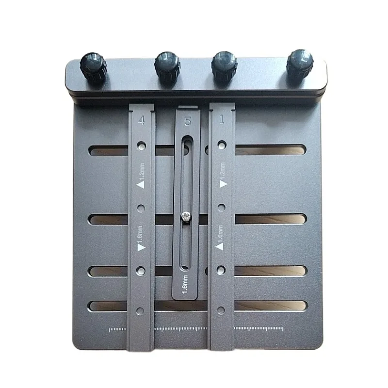 Mini CNC Solder Paste Stencil Printer - Dual-Sided PCB Fixture with Laser-Etched Scales & Tool-Free Clamping Tool