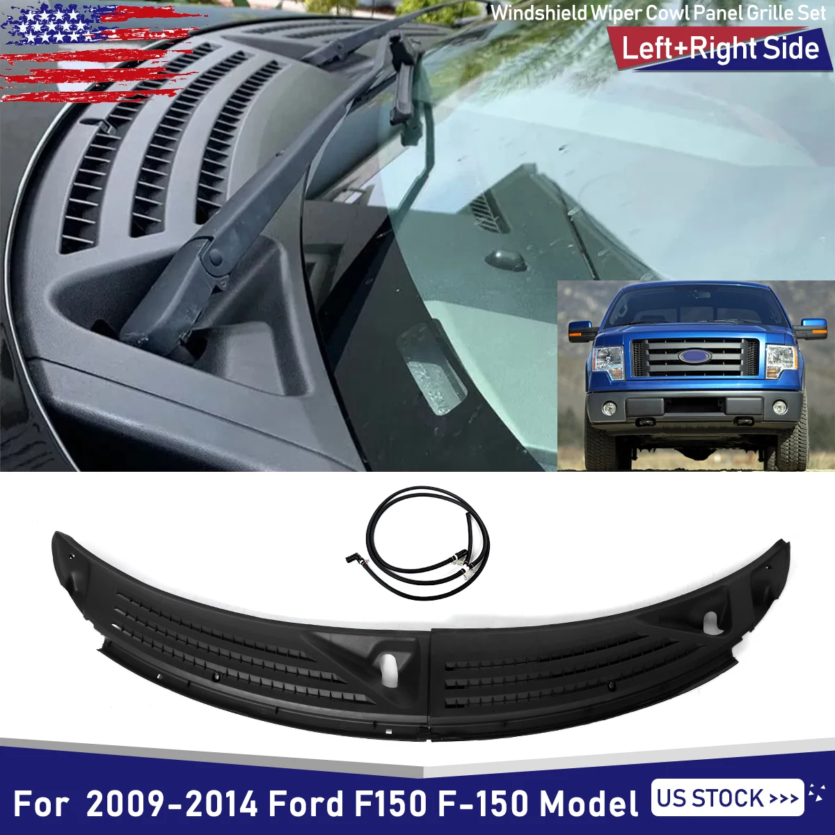 Front Windshield Wiper Cowl Panel Grille For Ford F150 F-150 2009-2014 Windshield Wiper Cowl Vent Panel Replace BL3Z15022A68A