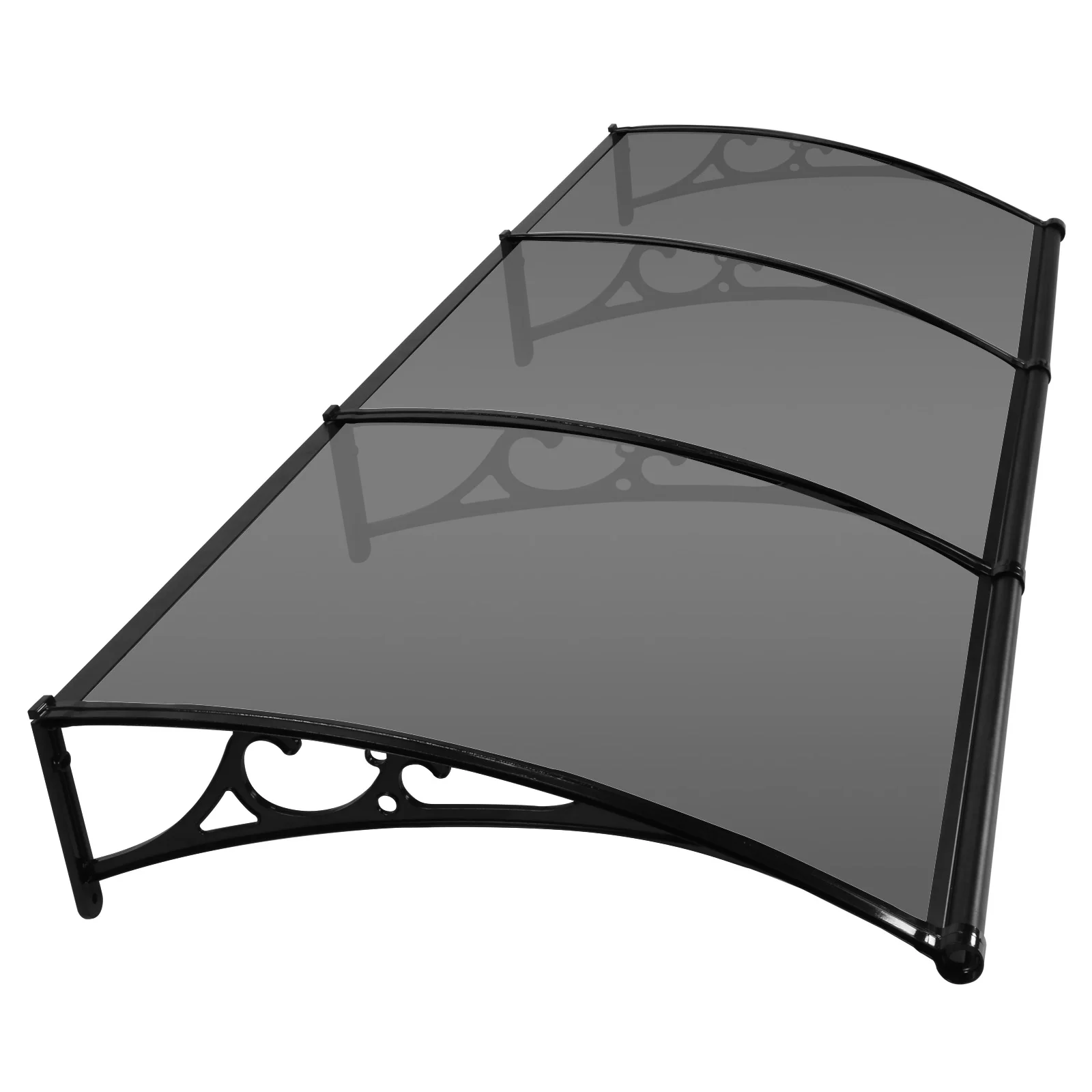 Window Awnings with Aluminum Alloy Bracket Outdoor Awning Canopy Strong Load-Bearing Capacity for Rain Snow Sunlight Protection