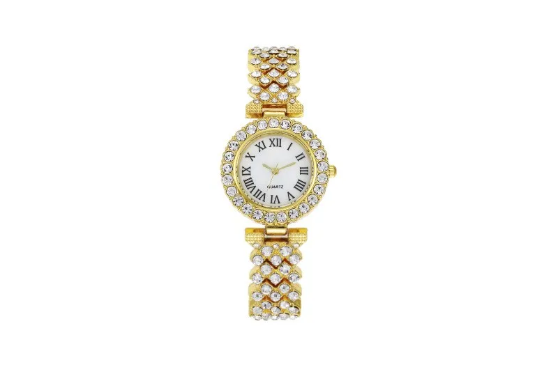 Luxury Flash diamond Rome diamond chain women\'s watch Fashion high-end women\'s watch