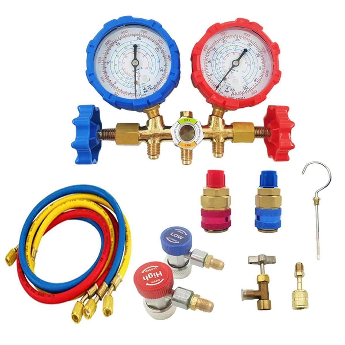 

Refrigerant Manifold Gauge Set Air Conditioning Tool for R410A R32 R134A Air Condition Refrigeration Tool