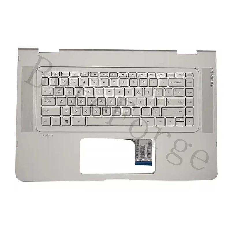 OEM Replacement  For HP Spectre x360 15-AP Palmrest C Shell English Backlit Keyboard Silver
