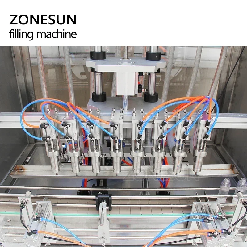 ZONESUN Macchina di rifornimento pneumatica automatica per bevande ad alta velocità per birra, acqua potabile, olio, profumo
