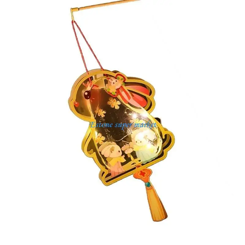 090B Crafting Rabbit Lantern Kits for Moon Festival School Project Festival Craft Toy