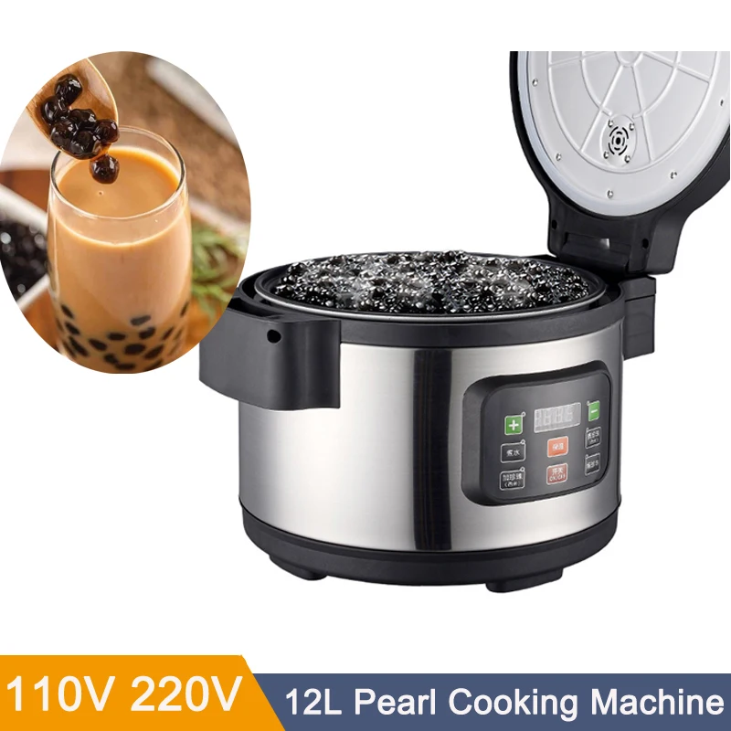 1850W Smart Timing Boiling Sago Taro Tapioca Pearl Ball Cooker Cooking Pot Cassava Cooking Machine Milk Tea Shop Boiler Pot