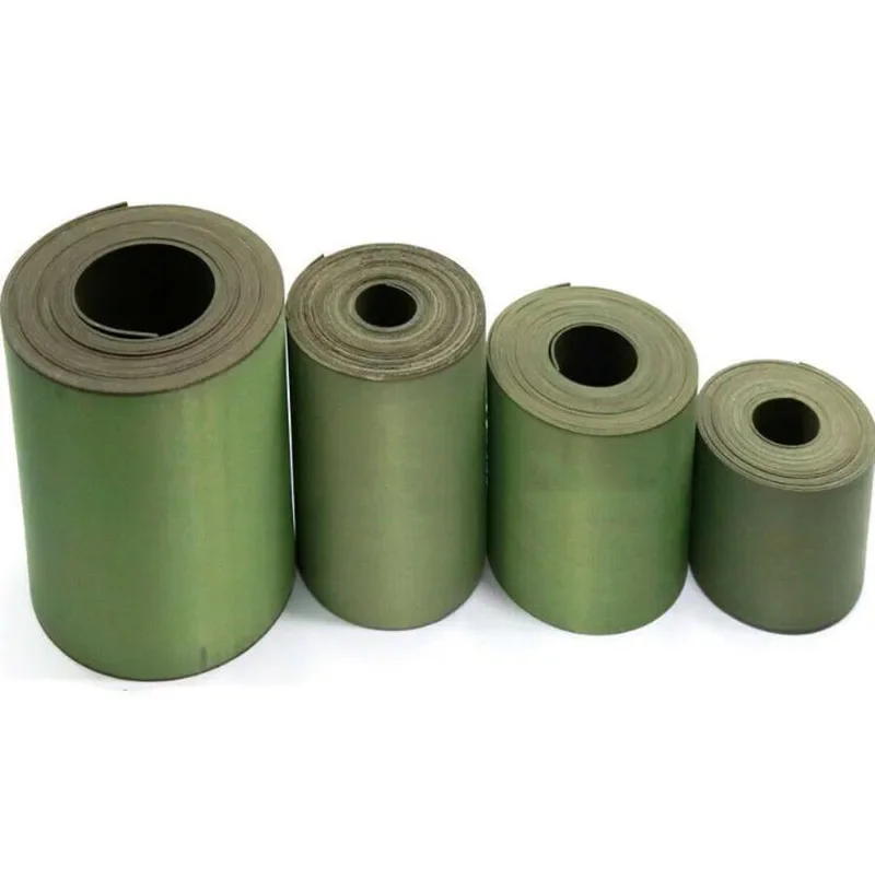 Thickness 0.5 0.8 1 1.2 1.5mm 2mm 2.5mm 3mm Green Color CNC Machine Tool Rails Soft PTFE Tape Paste Plastic Belt