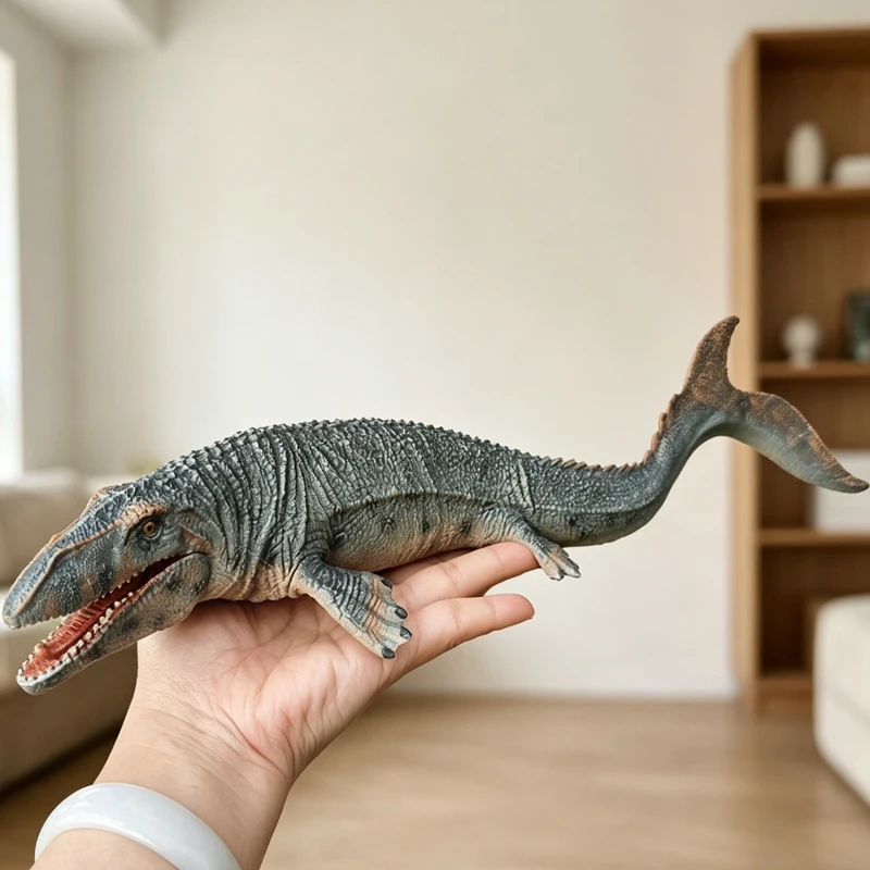 Juguete Realista de Prognathodon Mosasaur, Excelente Regalo de Cumpleaños y Festividades, Reptil Marino Educativo para Niños y Decoración del Hogar