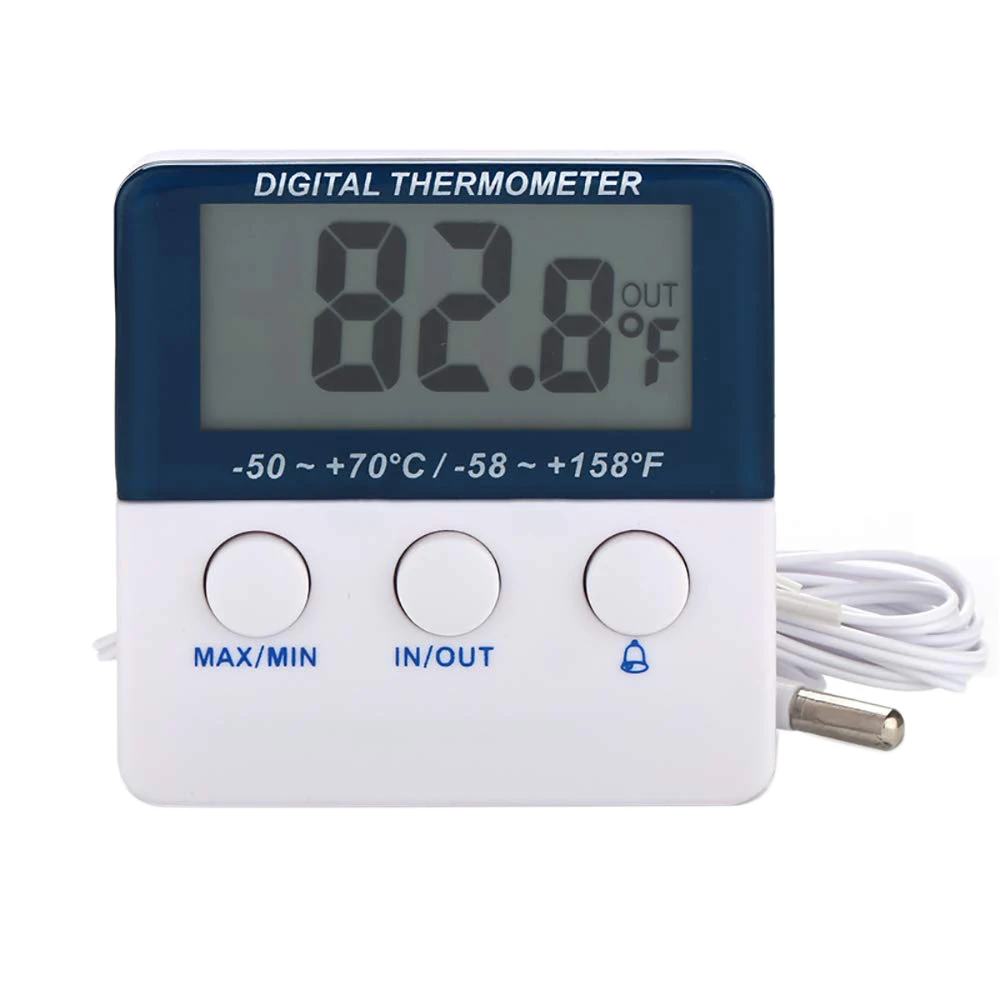 Hot sale Digital Refrigerator Thermometer with Alarm and Maximum and Minimum Temperature and LED Indicator Light