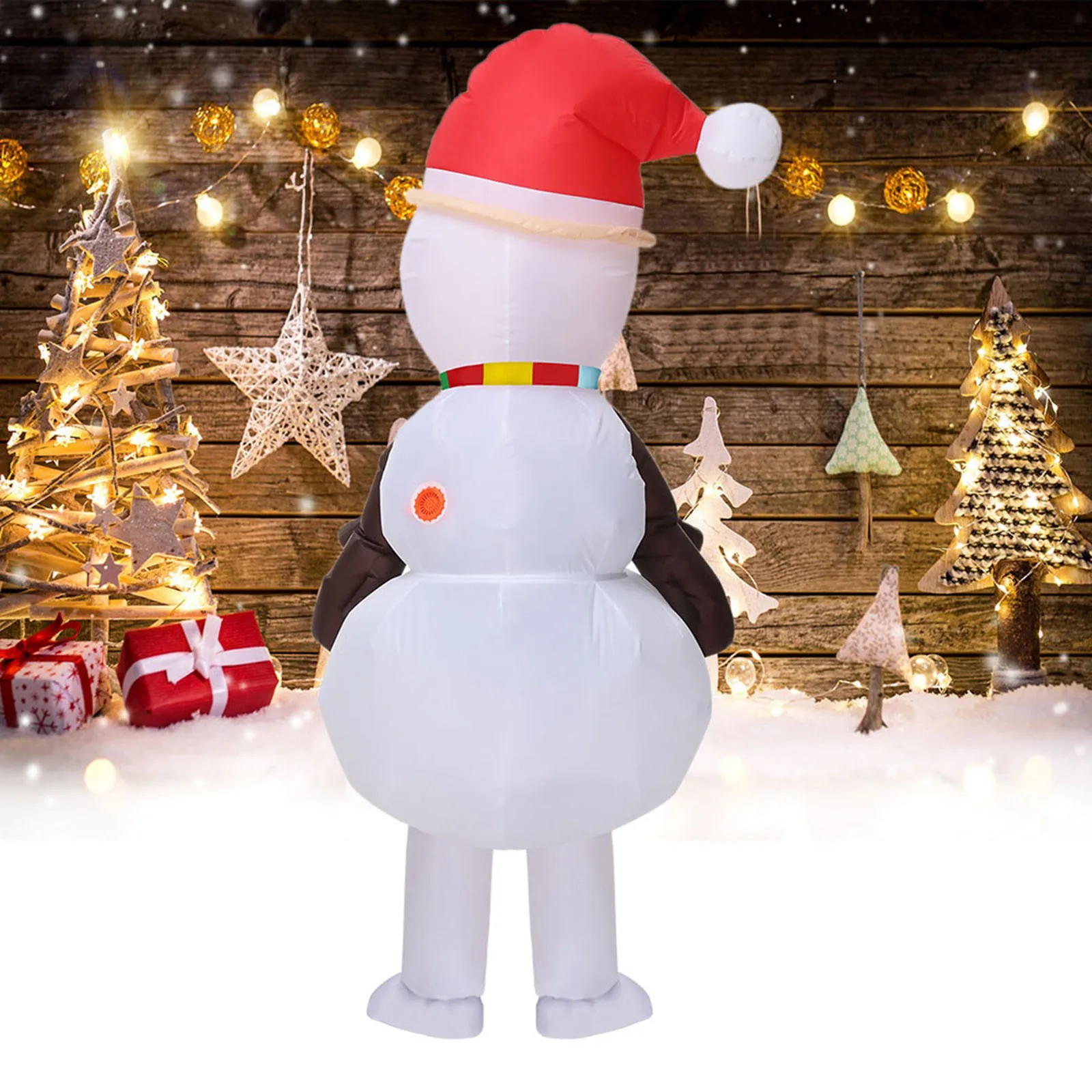 Natal inflável boneco de neve homem mulher traje para festa de natal cosplay inflado vestuário festa masquerade role play feriado