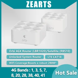 NETGEAR 4G LTE Mesh WiFi System Router with Satellite Telstra LBR1020 RBS10 Expandable Coverage Wireless Network Router