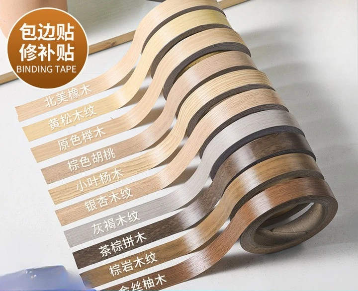 

2cm 2.5cm 3cm Self Adhesive Furniture Wood Veneer Decorative Edge PVC for Furniture Cabinet Office Table Wood Surface Edging 10M