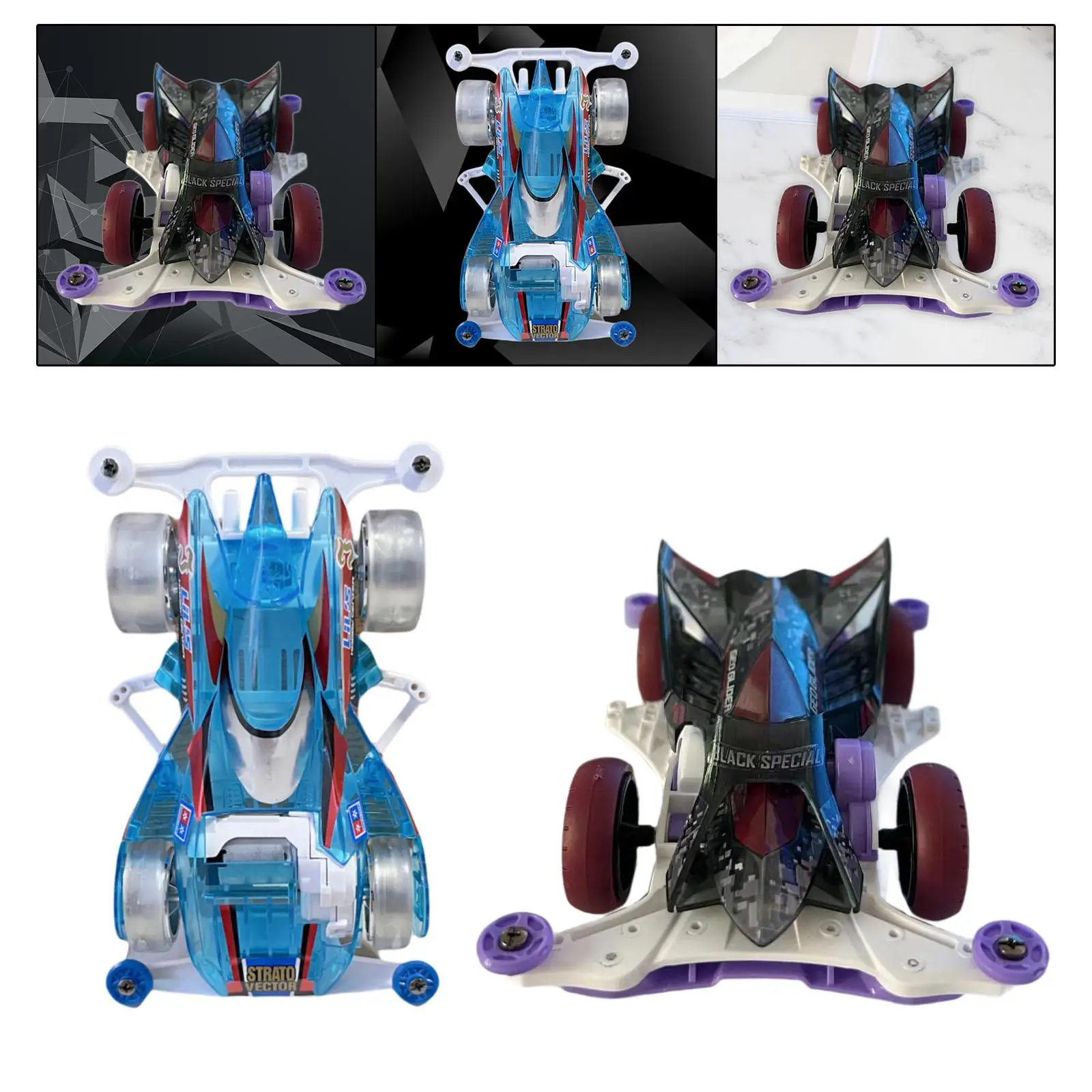 DIY Mini 4WD Racer Car Toy Hobby Includes Motor, Chassis Parts, Tires Set Classroom Teaching DIY Kits for Ages 8+ Year Old Kids