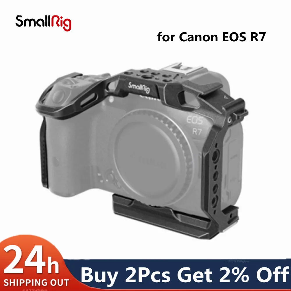 SmallRig R7 Cage “Black Mamba” DSLR Camera Cage for Canon EOS R7 Camera Full Cage Quick Release Plate 4003