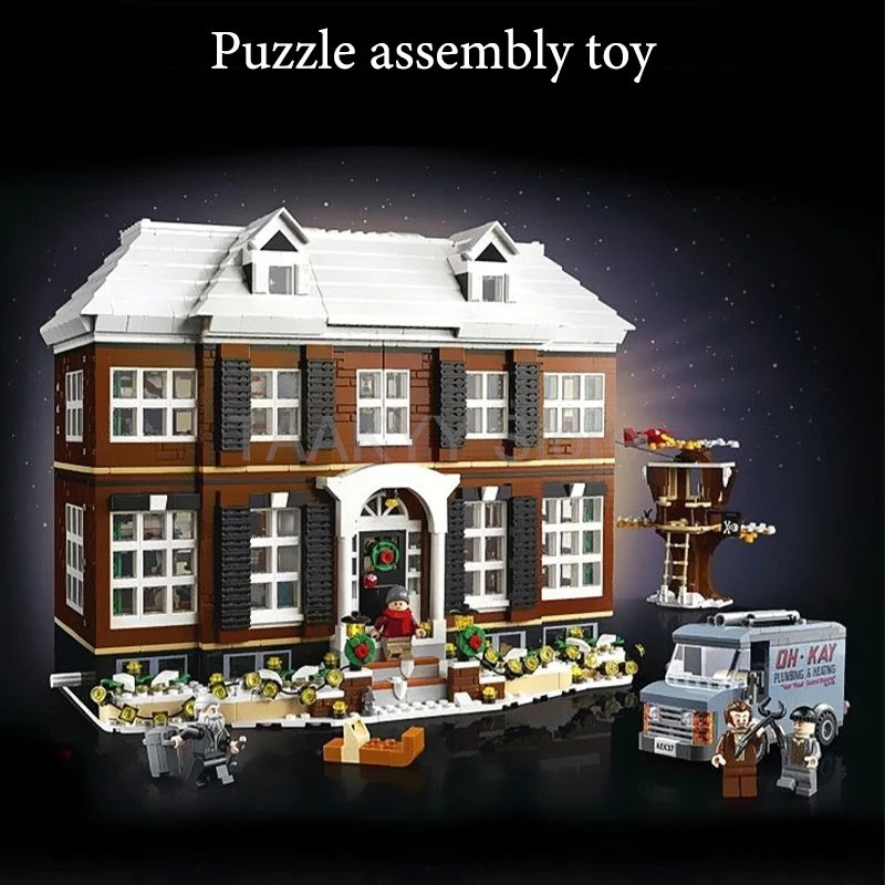 Streetview Building Blocks 3955pcs Fit Home Alone House Dolls Car Model With LED Lighting Set Bricks DIY Children Toys Boy Gift