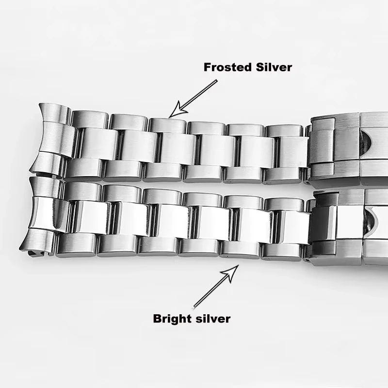 21 مللي متر 20 مللي متر الأبدي الغواصة Seiko NH35 حزام ساعة اليد سوار المعصم الصلبة الفولاذ المقاوم للصدأ حزام الساعات ل رولكس دايتونا أويستر #5
