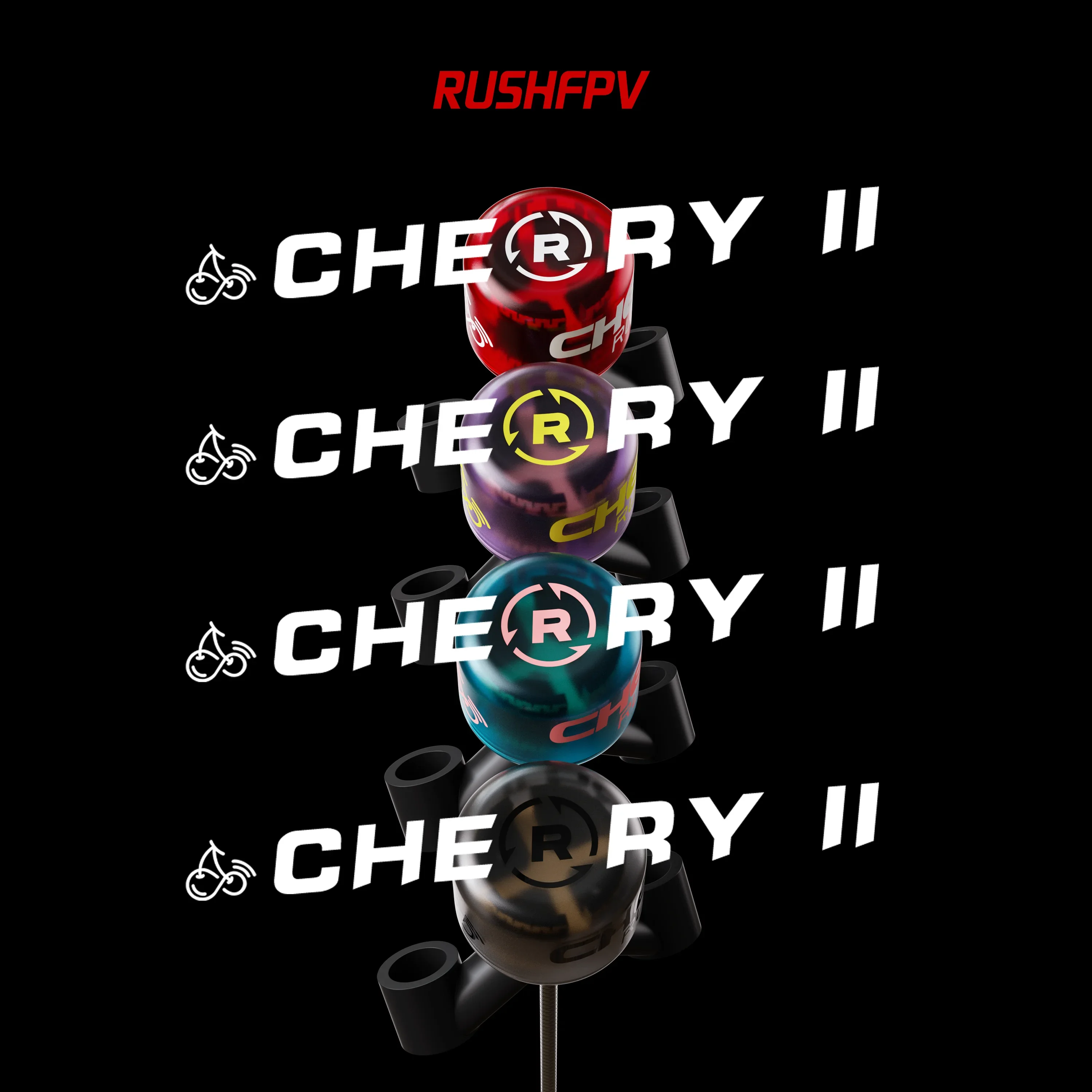 RUSHFPV Cherry2 cherry II Y-Type Analog Digital Video Transmission Antenna 5.8G LHCP/RHCP Compatible with IPEX/UFL for Racing - view 3