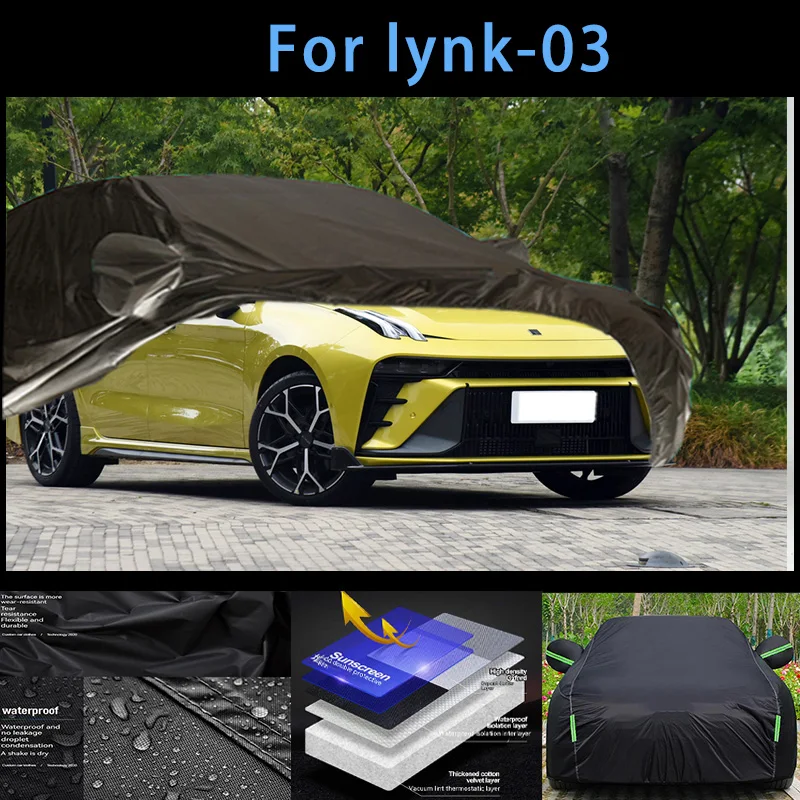 

For lynk-03 Outdoor Protection Full Car Covers Snow Cover Sunshade Waterproof Dustproof Exterior Car accessories